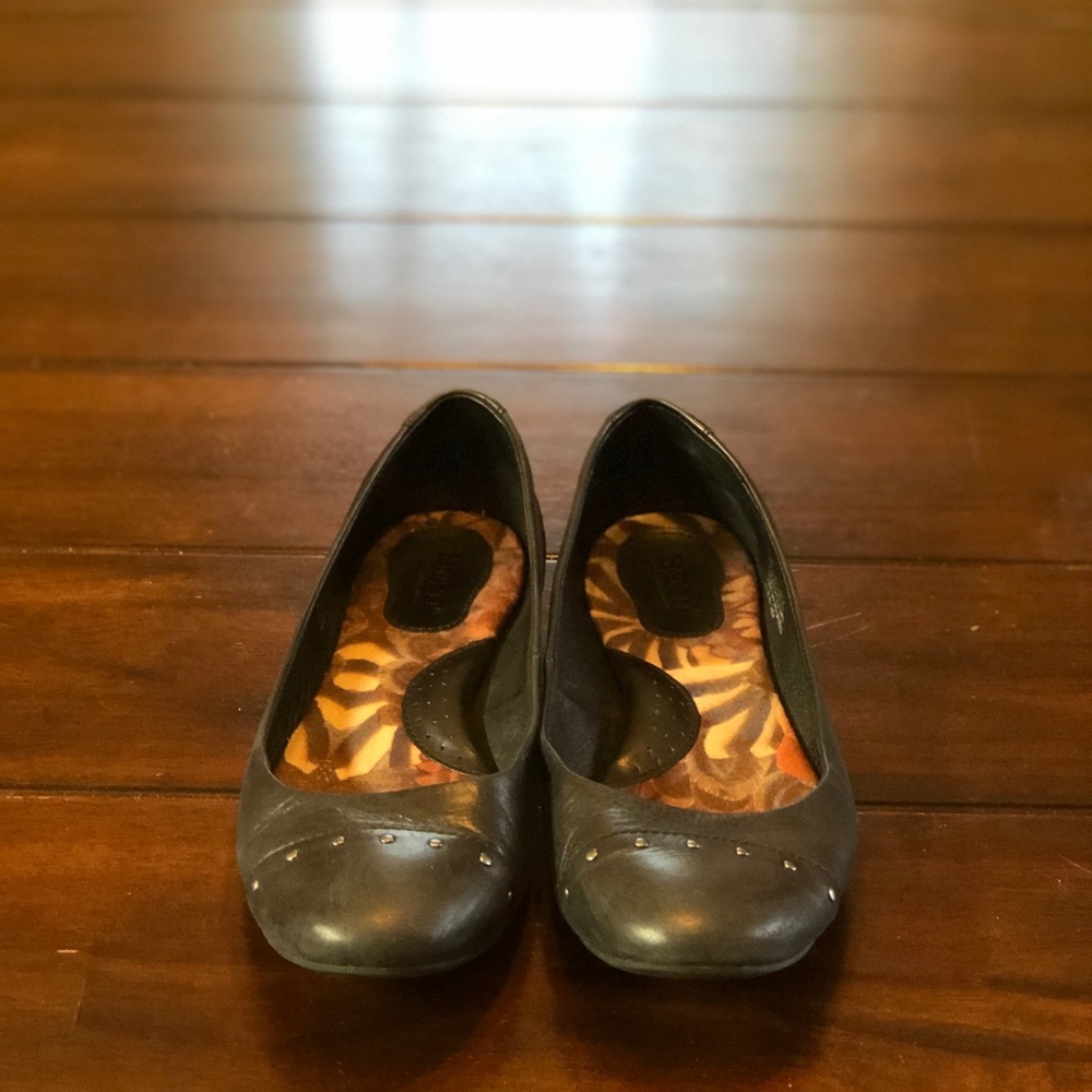8.5 Born Black Studded Flats